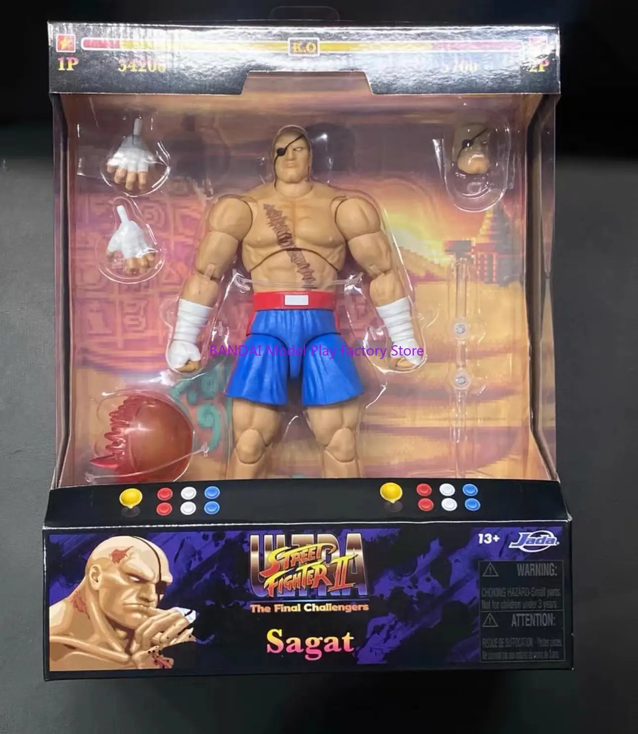 100% الأصلي جادا اللعب 1/12 ستريت فايتر 4 موجة الباروك ساجات بلانكا عمل الشكل اليد لعبة مجسمة الرسوم المتحركة تحصيل هدية #4