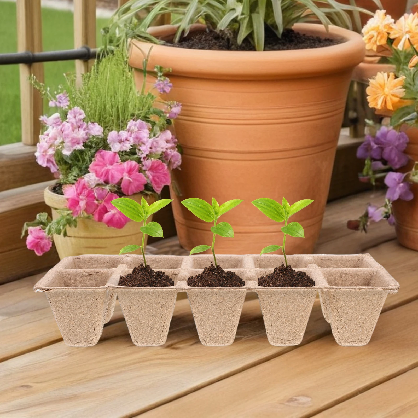

20 Pcs Seedling Pot Flower Pots Outdoor Degradable Indoor Planting Trays Fibres