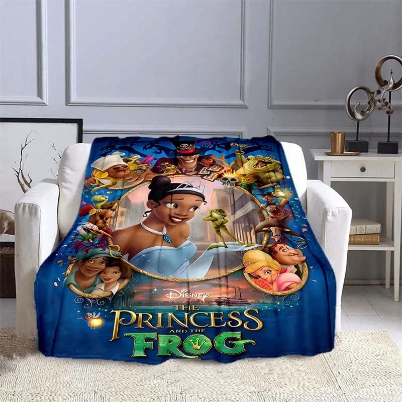 Princess and The Frog Printed Blanket Kids Adult Blanket Soft and Warm Bedding for Bed Sofa Outdoor Travel Cover Blanket