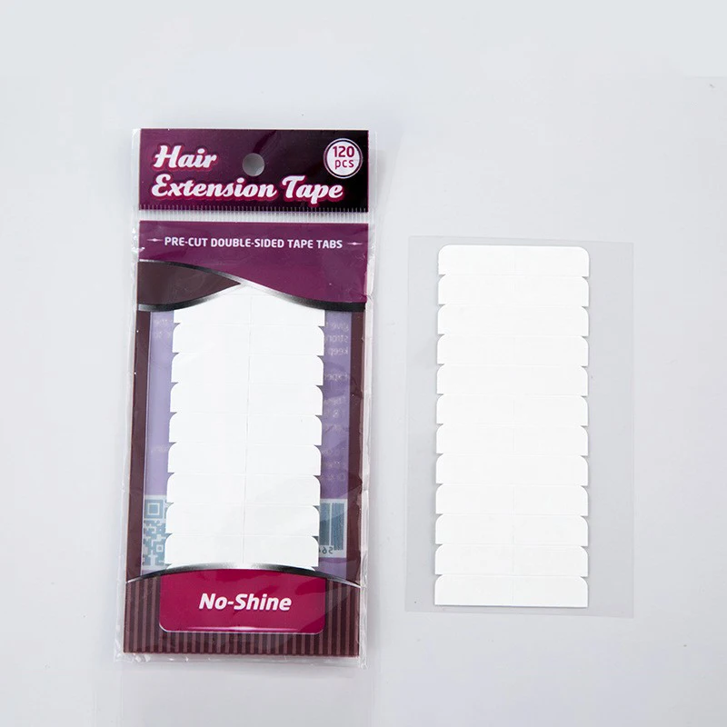 

120 tabs/lots 10 sheets 0.8cm*4cm No shine white adhesive tape waterproof tape for tape hair extension