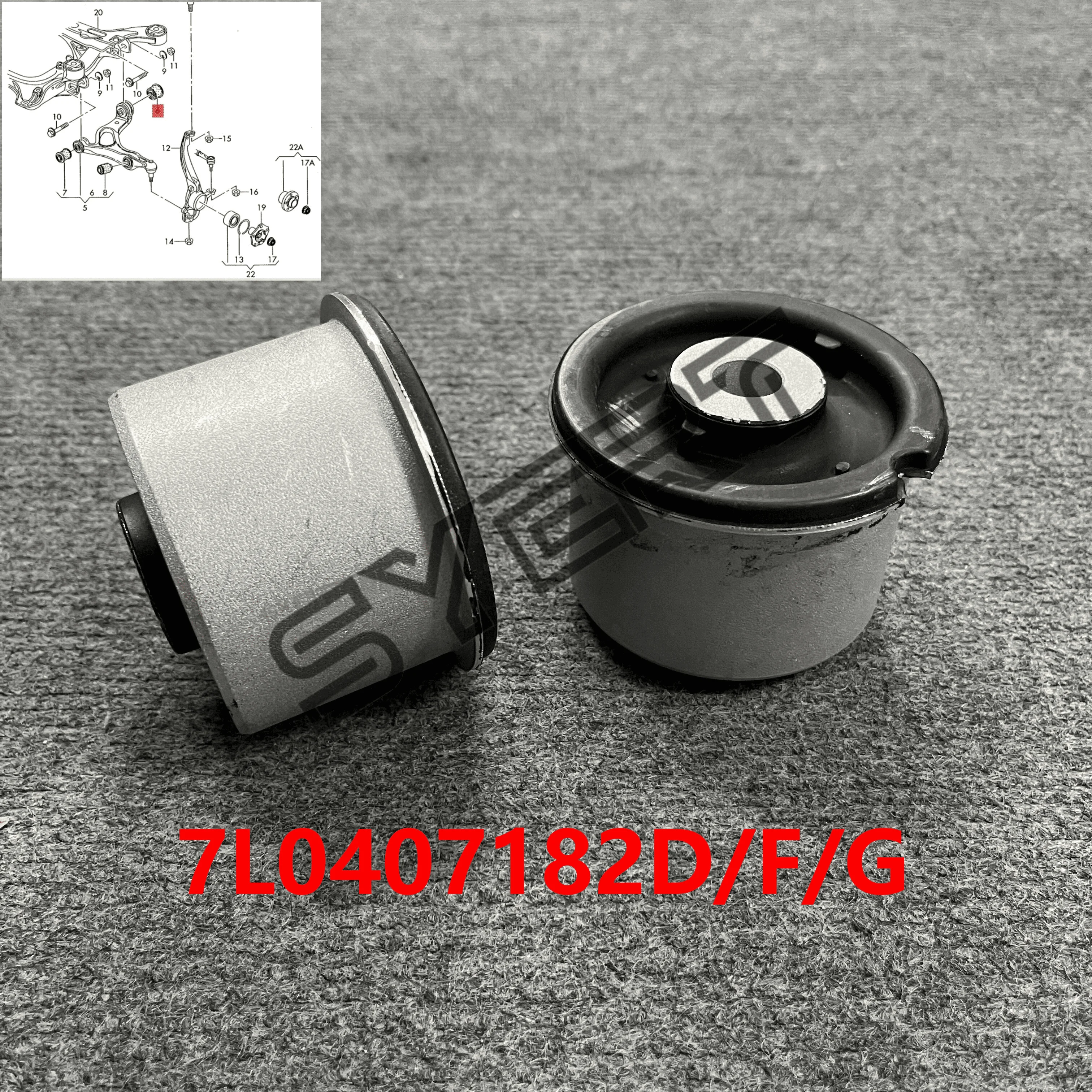 Front Lower Upper Bushing Kits 7P0407077 7L0407182G 7L0407183A for Audi Q7 Touareg Cayenne 2007-2018