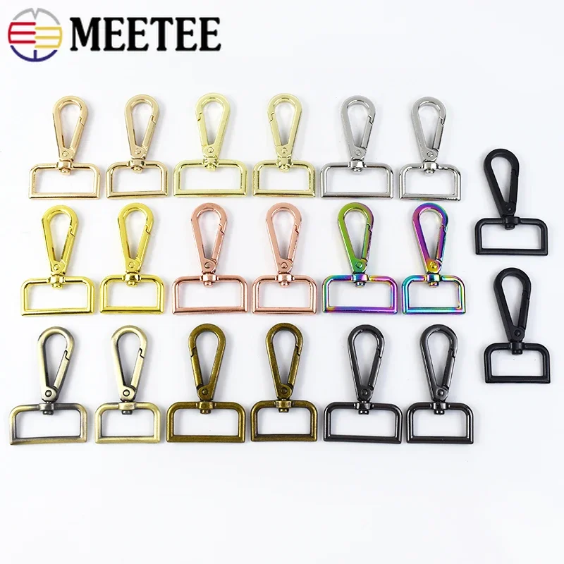 30Pcs 16/20/25/32/50mm Metal Bag Buckles for Webbing Belt Strap Swivel Lobster Clasp Handbag Trigger Snap Hook DIY Clip Buckle