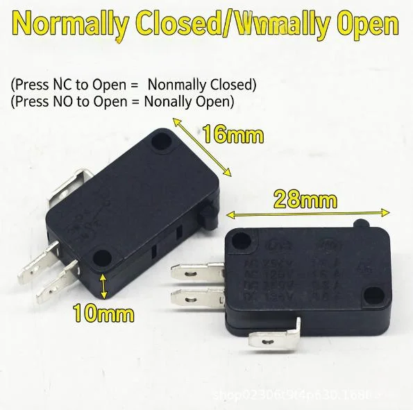 2.8*1.6*1cm 5pcs 3-Pin Momentary Limit Switches Compatible With Rice Cookers Induction Stoves Durable= Bakelite