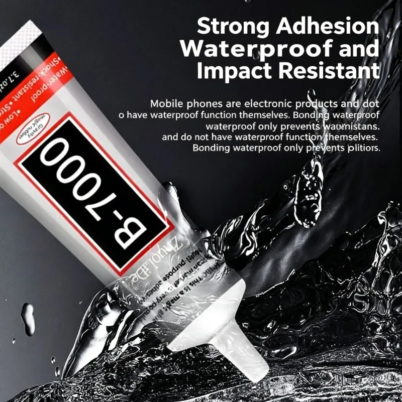 Cola B7000, Adesivo para Artesanato DIY, Cola para Joias com Strass, Cola para Reparo de Telas, Cola para Incrustação de Joias