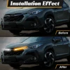 車のグリルライトスバル Crosstrek 2023 2024 2025 デイタイムランニングライト LED DRL ウインカーフロントバンパーランプ白黄色 6