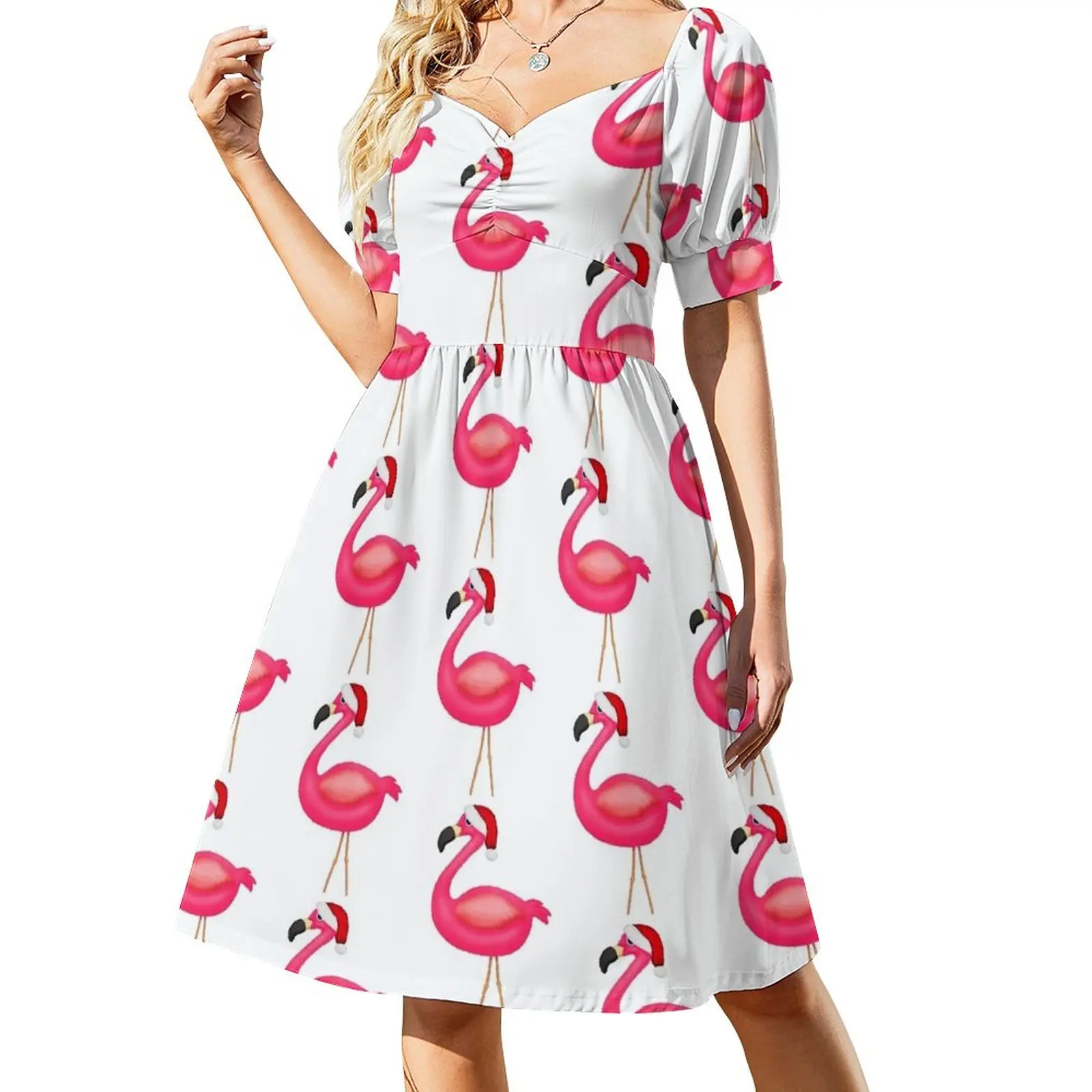 

Pink Flamingo Santa Dress summer dresses womens 2023 chic and elegant woman dress summer women's suit bandage dress