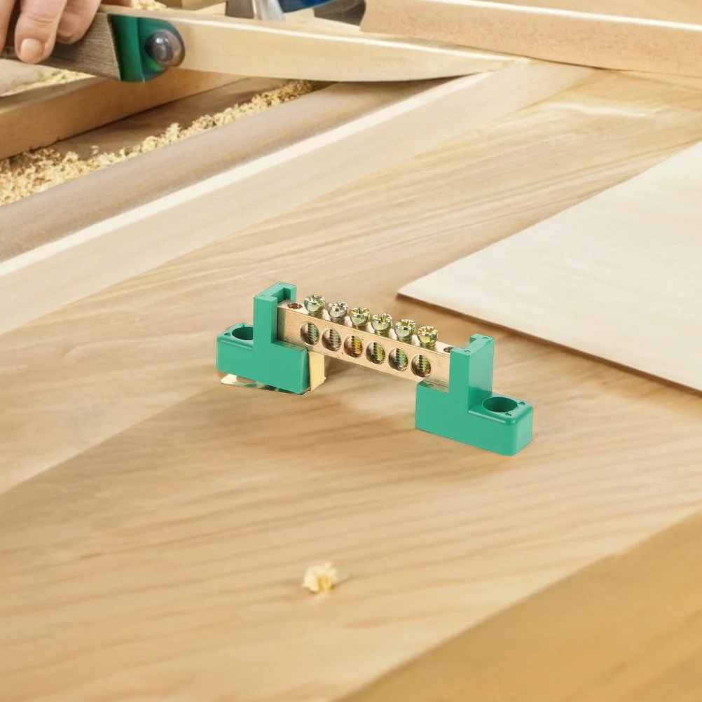 

4pcs Copper Terminal Block 6 Position Brass Grounding Bar For Car Boat Electrical Box Wire Terminal Strip Screw