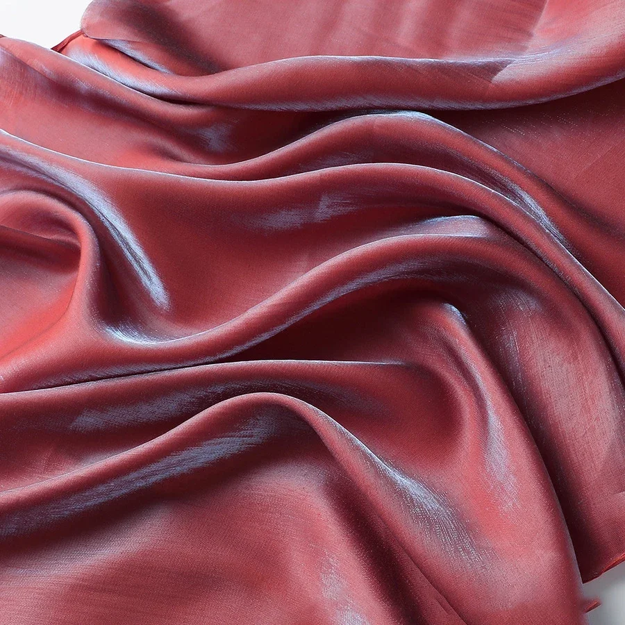 Vibrant Color Liquid Stain Silk Fabric Smooth Lustrous Shiny Textile Perfect Evening Gown Prom Dress Couture Designs Clothe