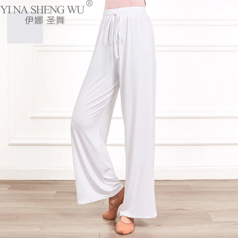 Classic Dance Pants Women Modal Modern Dance Wide Leg Pant Soft Yoga Body Rhyme Ballet Trainning Trousers Drawstring Elegant 3XL