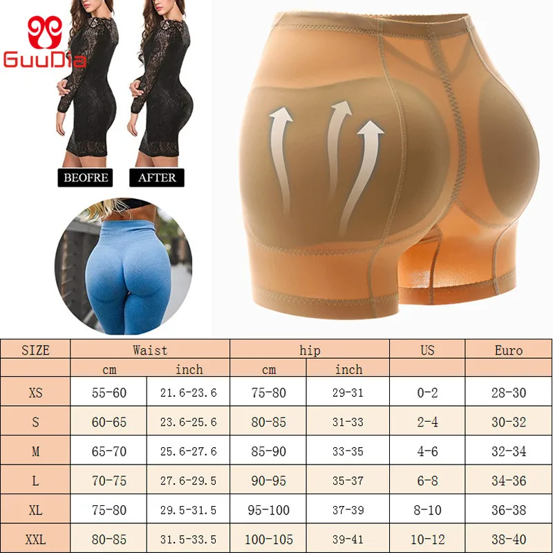 GUUDIA Women Hips Butt Lifter Pads Enhancer Panties Shapewear Underwear Butt Hip Padded Underwear Waist Trainer Control Panties