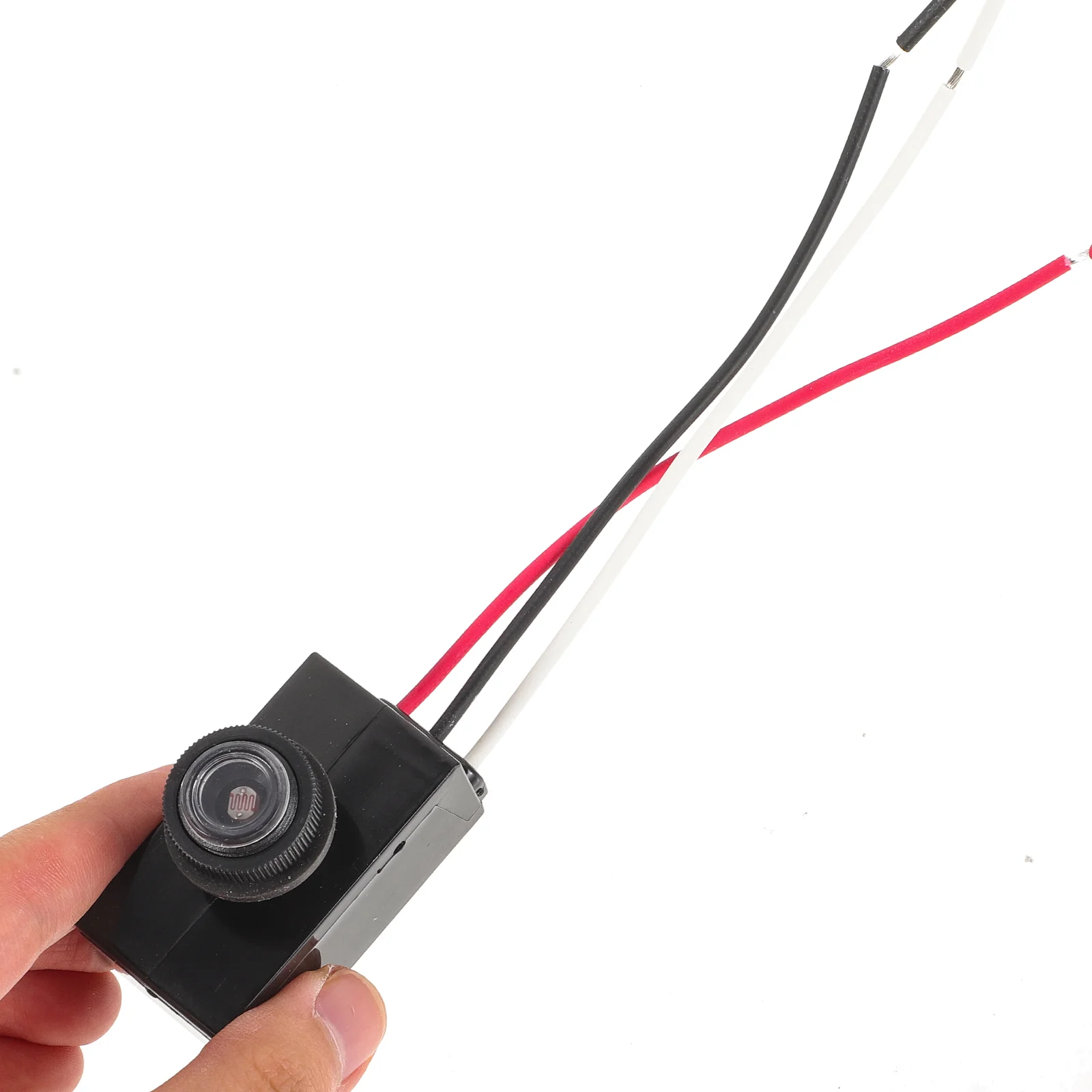 2 Pcs Dusk to Dawn Photocell Hard-Wired Post Eye Light Control Sensor for Outdoor Black