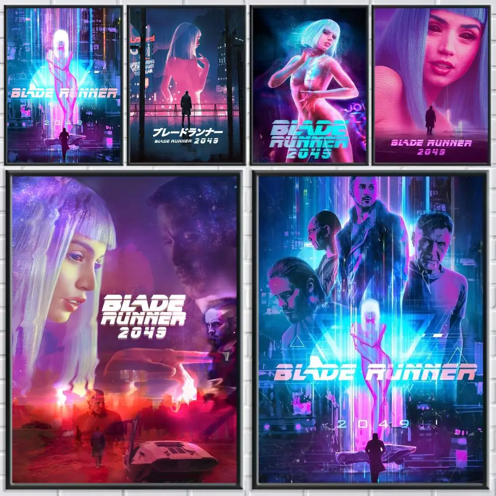 B-Blade Runner Movie Poster Stickers Mural Painting Self-Adhesive Decor for Bedroom Living Room Home HD Wall Decals Gift