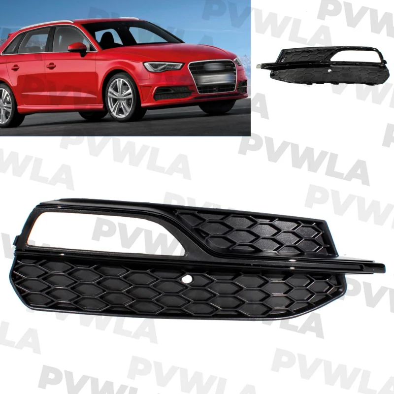 

For Audi A3 S-Line S3 8V Pre-facelift 2013 2014 2015 2016 Right Side Front Bumper Fog Light Lamp Grille Cover 8V3807682G