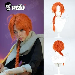 Kamui Cosplay Wig Fiber synthetic wig「HSIU」70cm Mixed Orange Long Wig+Wig cap Anime Gintama Kamui Cosplay Wig