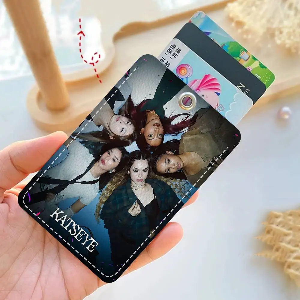 Singer Katseye Bank Card,Subway, Bus Card Holder Keychain Key Ring Door Access Tags ID Card Case Keychain Access