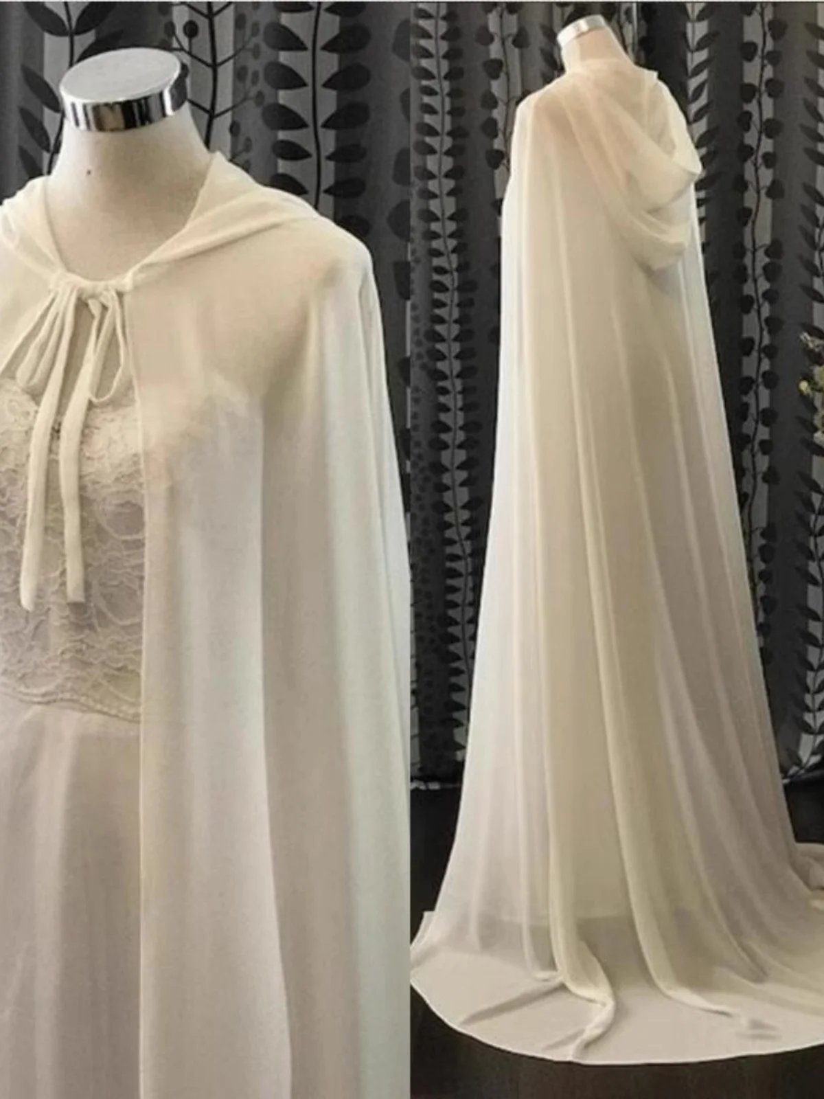 

Ultra-Thin Pure White Chiffon awl Long Summer Ladies' Regular Sle Super Light Sun Protection awl V-Ne Long Sve Pol...