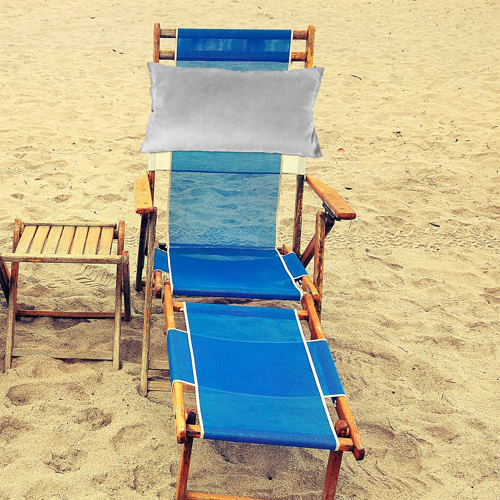 Chair Headrest Removable Comfortable Neck Support Pillow Elastic Band Home Deck Beach Chair Head Pillow Lounger Neck Cushion