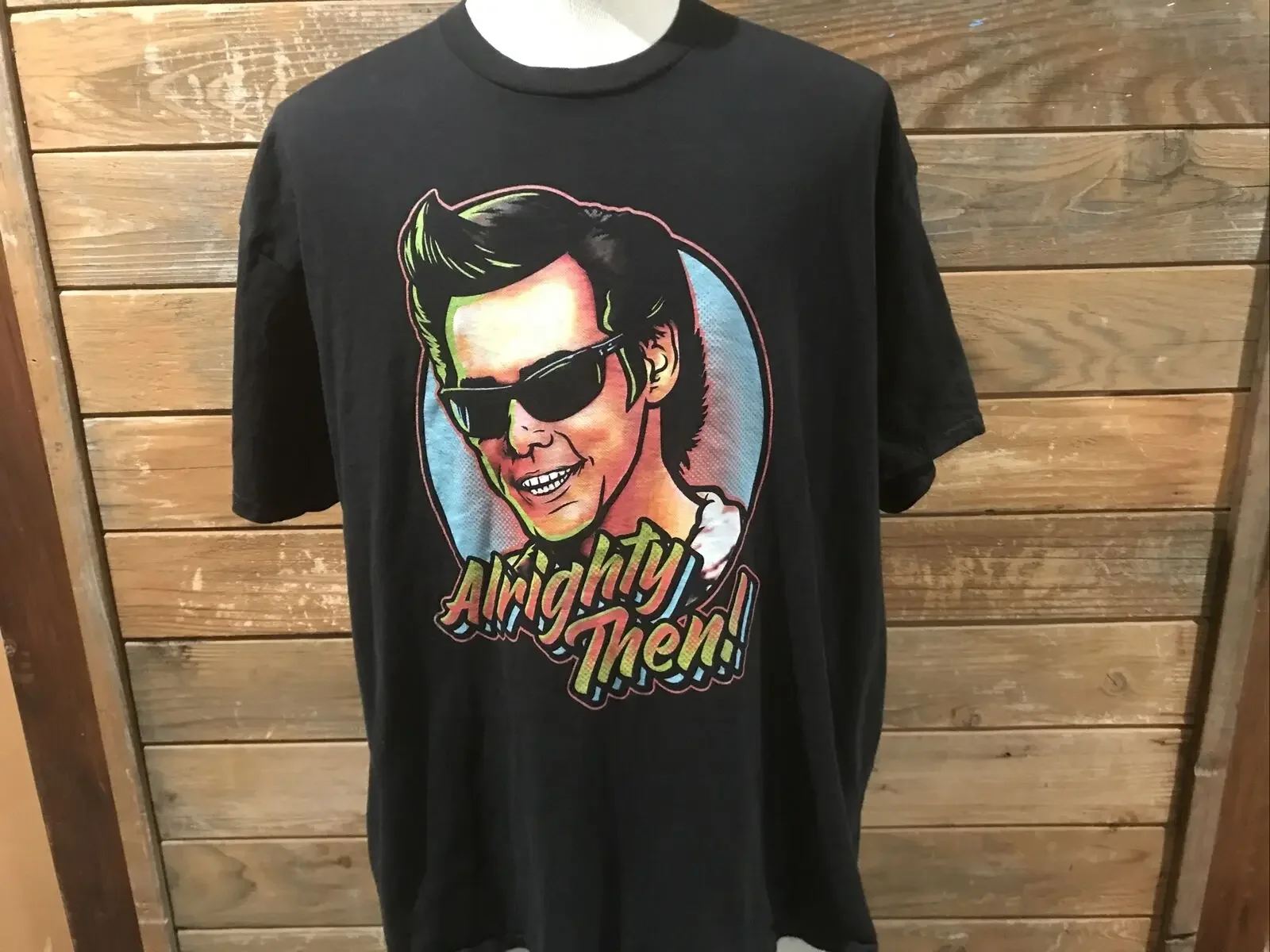 Alrighty Then Jim Carrey Ace Ventura Retro Art Unisex T-Shirt Size XXL