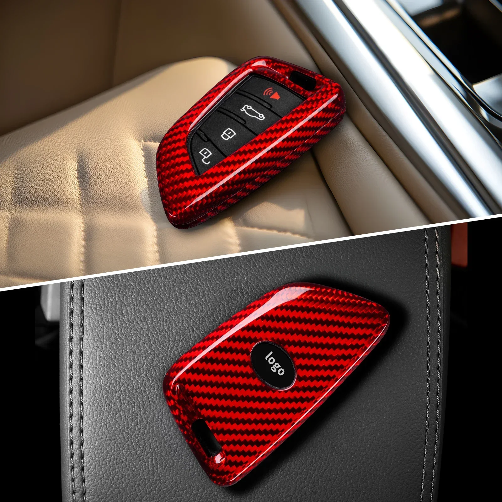 For TOYOTA Supra GR A90 A91 MK5 2024 Key Fob Cover Carbon Fiber Key Shell Case Protector For Supra 2019 Smart Key Accessories