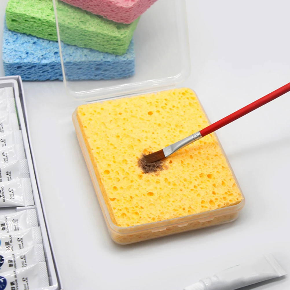 

4Pcs Watercolor Sponges Set Super Absorbent Different Colors Artist Craft Painting Supplies Face Paint Sponges