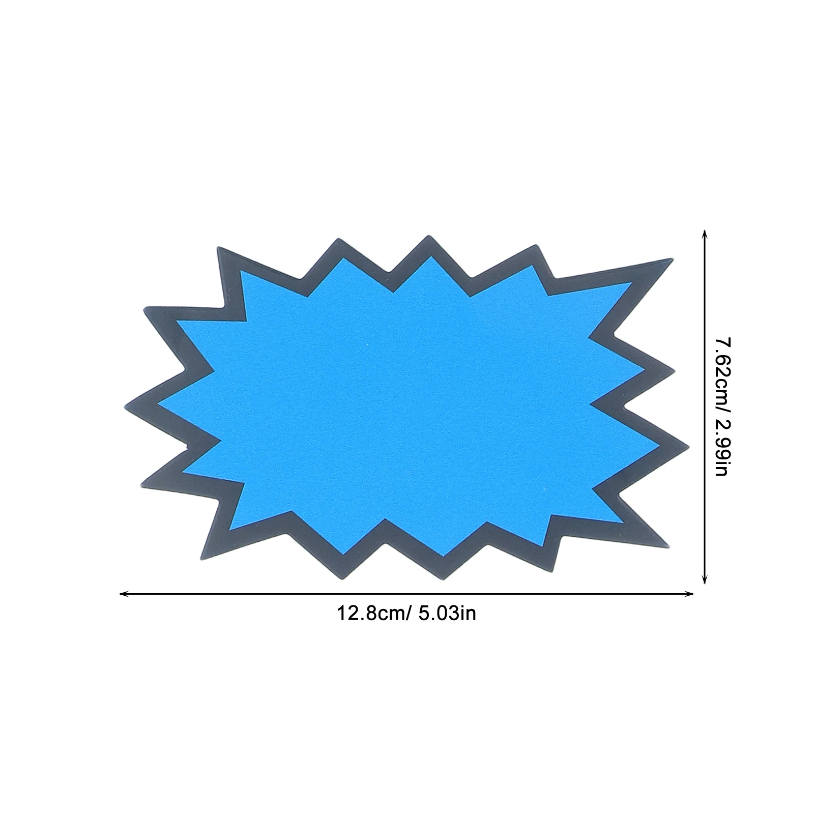 80 pezzi Burst Star Ritaglio Segni Fluorescenti Cartellini dei prezzi vuoti Negozio al dettaglio Garage Vendita Forniture Tabelloni di carta Scrivibili