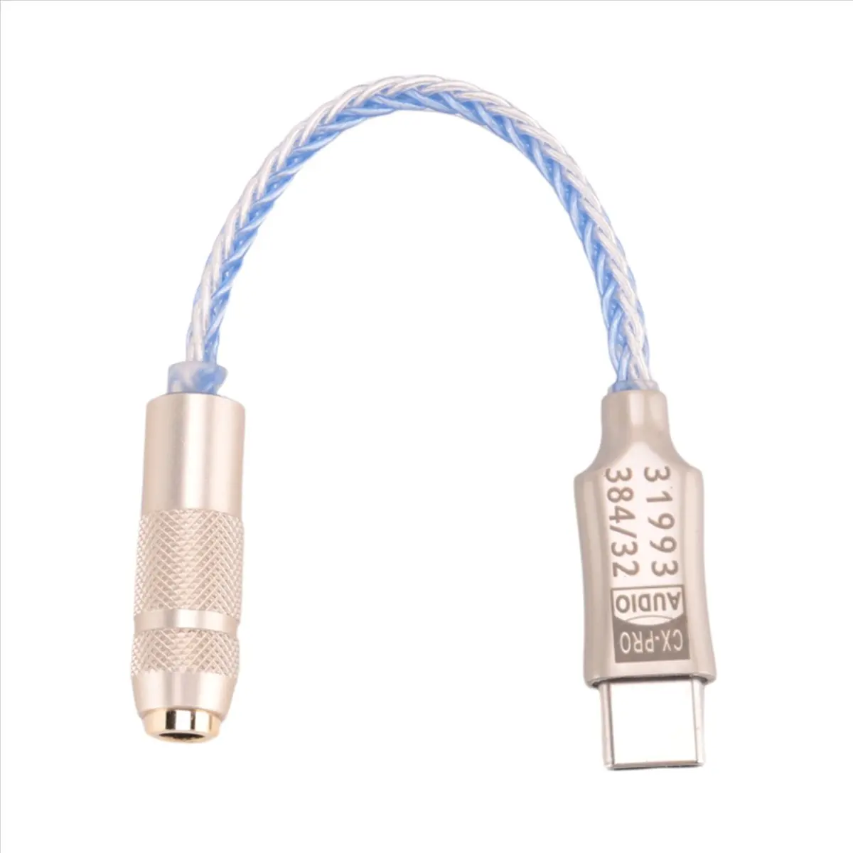 AA80 CX31993 USB Type C Headphone Amp Blue with 3.5mm Output SNR128DB PCM 32B/384KHz for Android Windows10 Phone Call