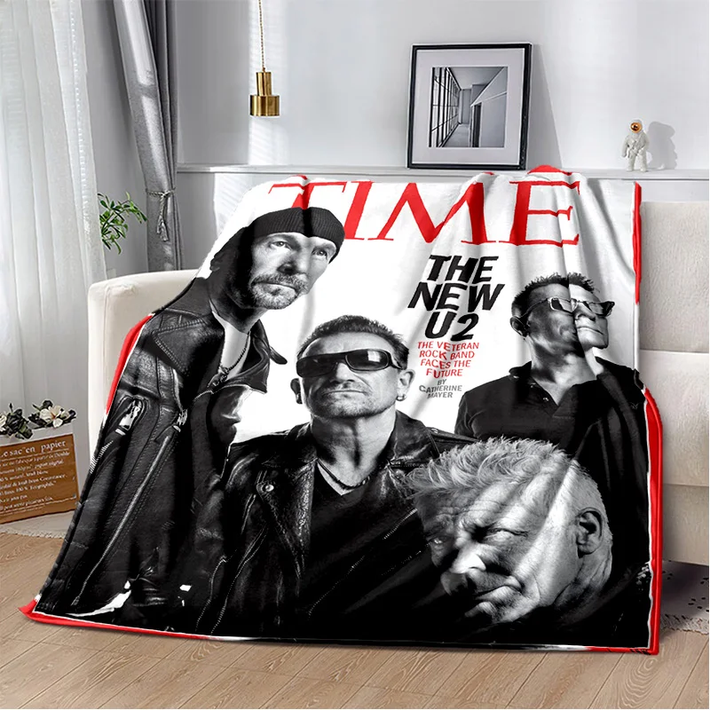 

U2 Rock Bang Bono 3D Printing Blanket,Soft Throw Blanket for Home Bedroom Bed Sofa Picnic Travel Office Rest Cover Blanket Kids