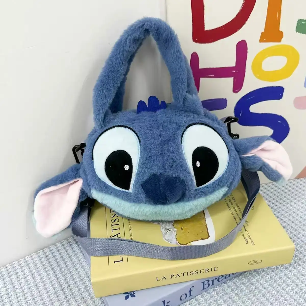 Disney New Lilo & Stitch Plush Toys Kawaii Plush Messenger Bag Girl Handbag Anime Stuffed Toys Children Cartoon Plushie Soft Bag