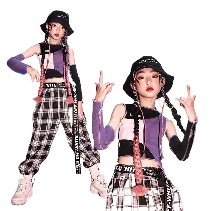 

New Children's Dance Costumes Girls Hip-hop Fashion Costumes Girls Catwalk Models Jazz Dance Costumes