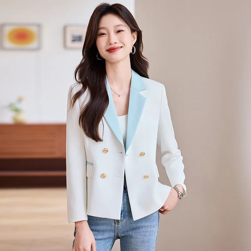 2025Nieuwe stijlvolle mode-pak Casual dames professionele blazer met lange mouwen, formele jas Workwear8508