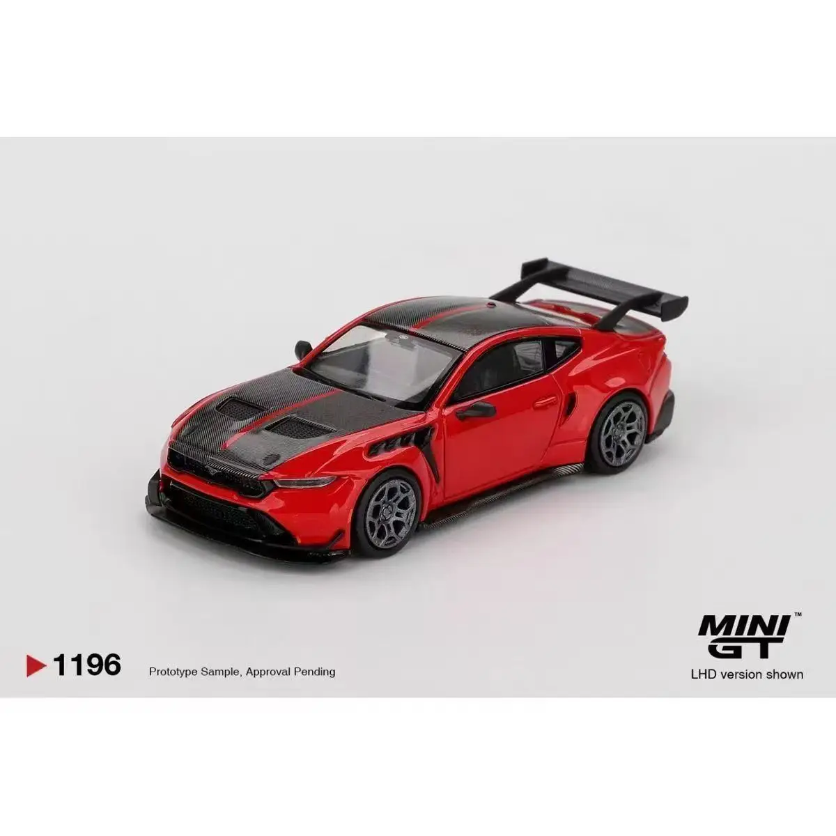 Diecast MINIGT 1:64 Scale Ford Mustang GTD Red #1196 Alloy Car Model