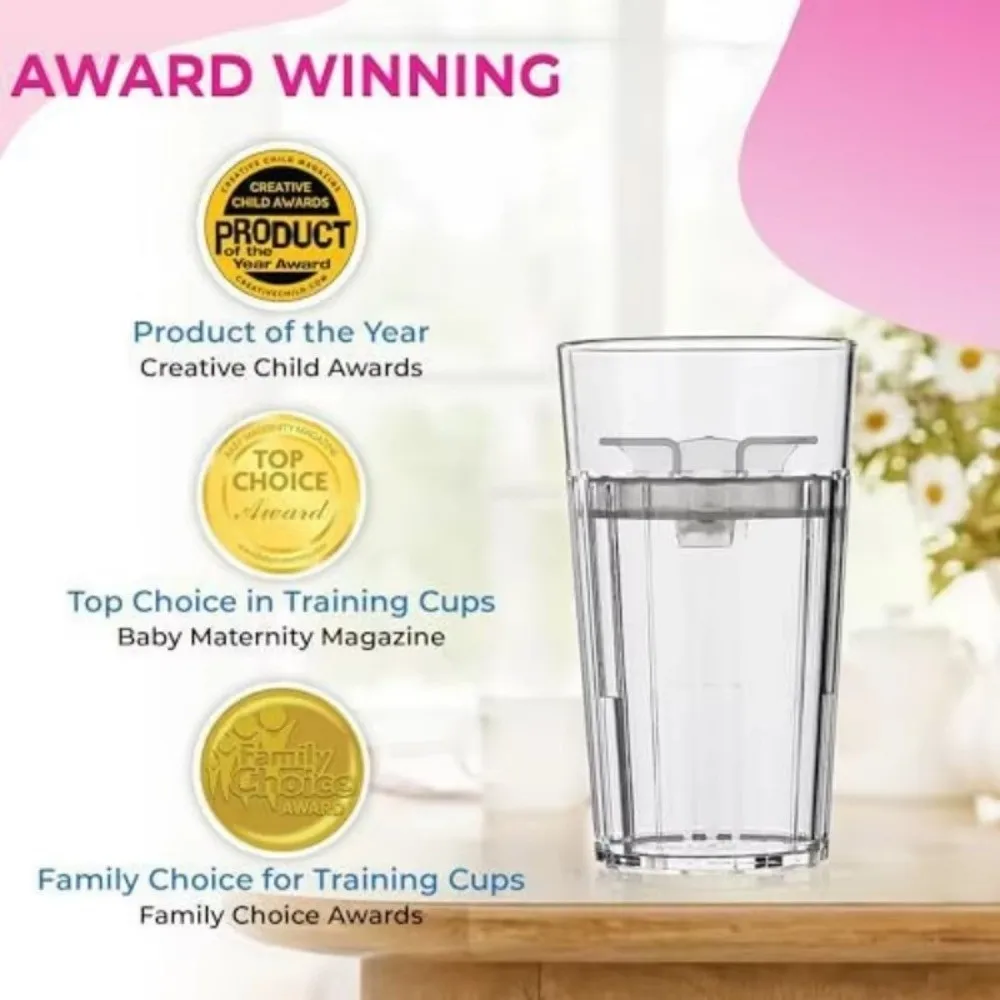 New Slow-Spill Smart Cup Bundle 360° Rim Flow-Control Self-Feeding Toddler Training Cup Anti-leakage Open Cup Toddler Drinking