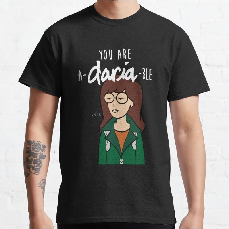 

Daria cartoon Vintage 80s movie Sick Sad World 90s funny tv show graphic t shirts Adult large size tops S-6XL