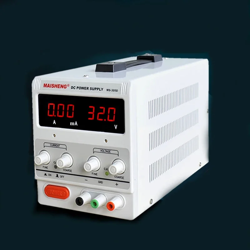 

Precision 30V 5A Variable DC Dual Digital Power Supply 110V / 220V Clip Cable Lab Grade