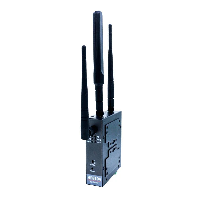 High Flying Industrial Computer Accessories HF8104 4G/3G/GPRS 4 Ports RJ45 Linux System MQTT D2D Virtual Port Channel 4G Router
