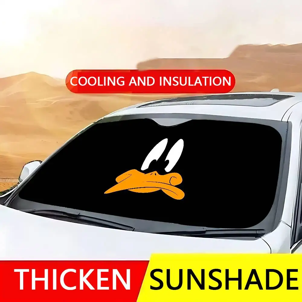 Funnyd D-DonaldS لطيف D-بطة سيارة ظلة غطاء الزجاج الأمامي الظل سيارة ظلة الأشعة فوق البنفسجية سيارة الشمس قناع حامي #6