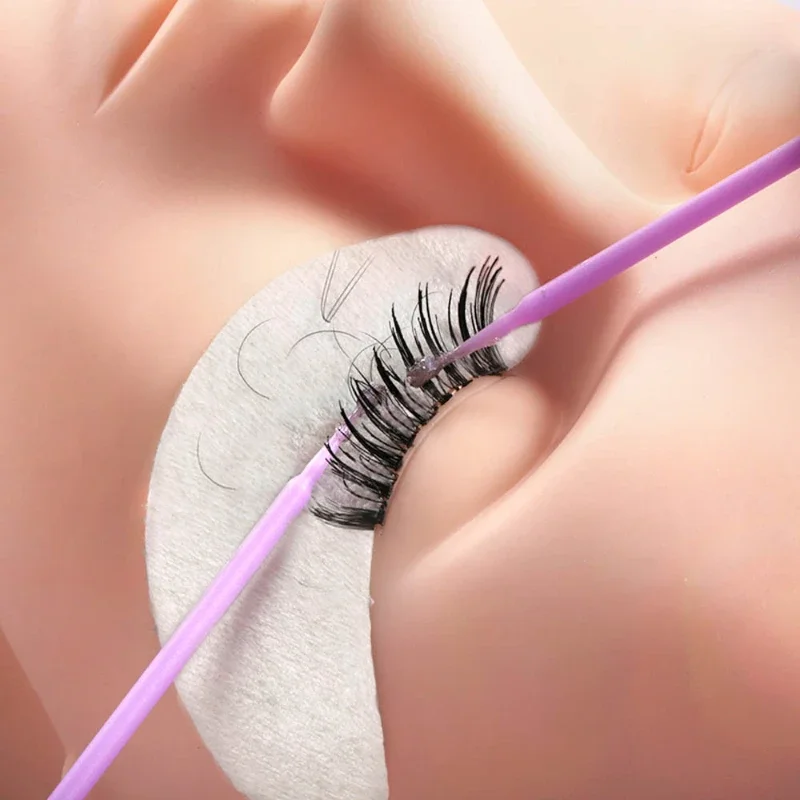 100 pçs/saco escova de cílios descartável lash remoção cotonete micro escova microbrush individual extensão de cílios suprimentos ferramenta de maquiagem