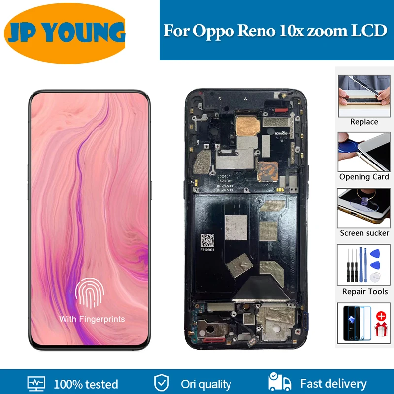 

6.6" OLED For Oppo Reno 10x Zoom LCD Display CPH1919 PCCM00 Touch Screen Digitizer Assembly For Reno10X Zoom Replacement Parts