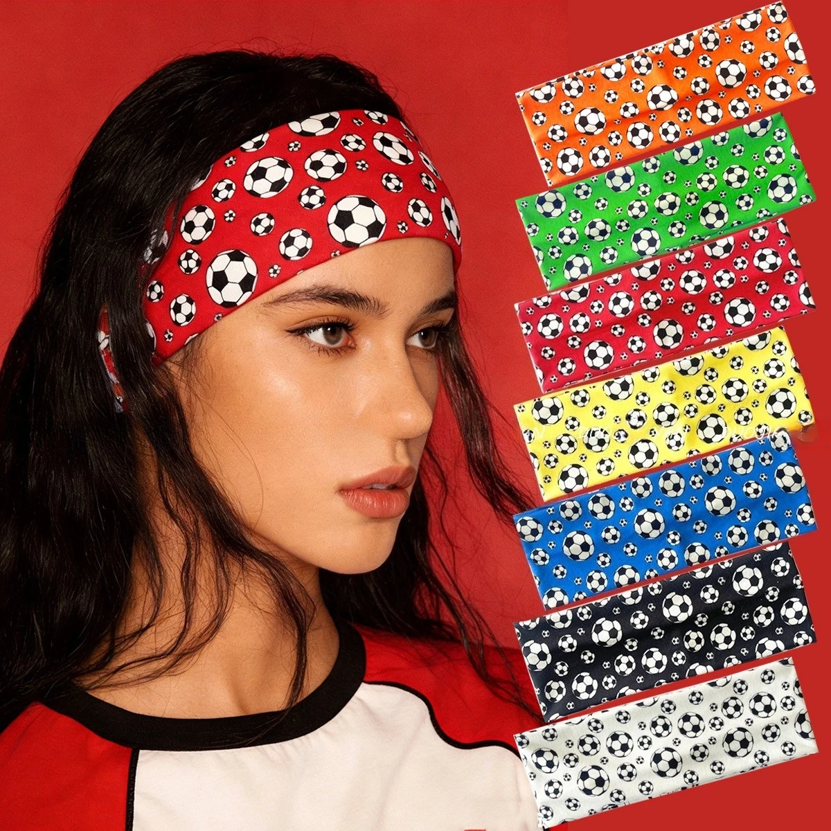 

Football Headbands, Cheering Headbands, Elastic Sports Headbands, Men's and Women's Sweat Wicking Headbands, Football Matches