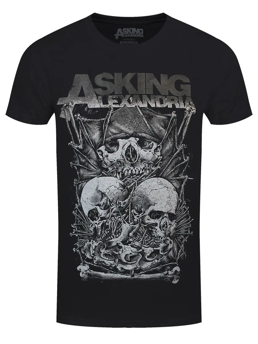 Asking Alexandria Skull Stack Mens Black T-Shirt