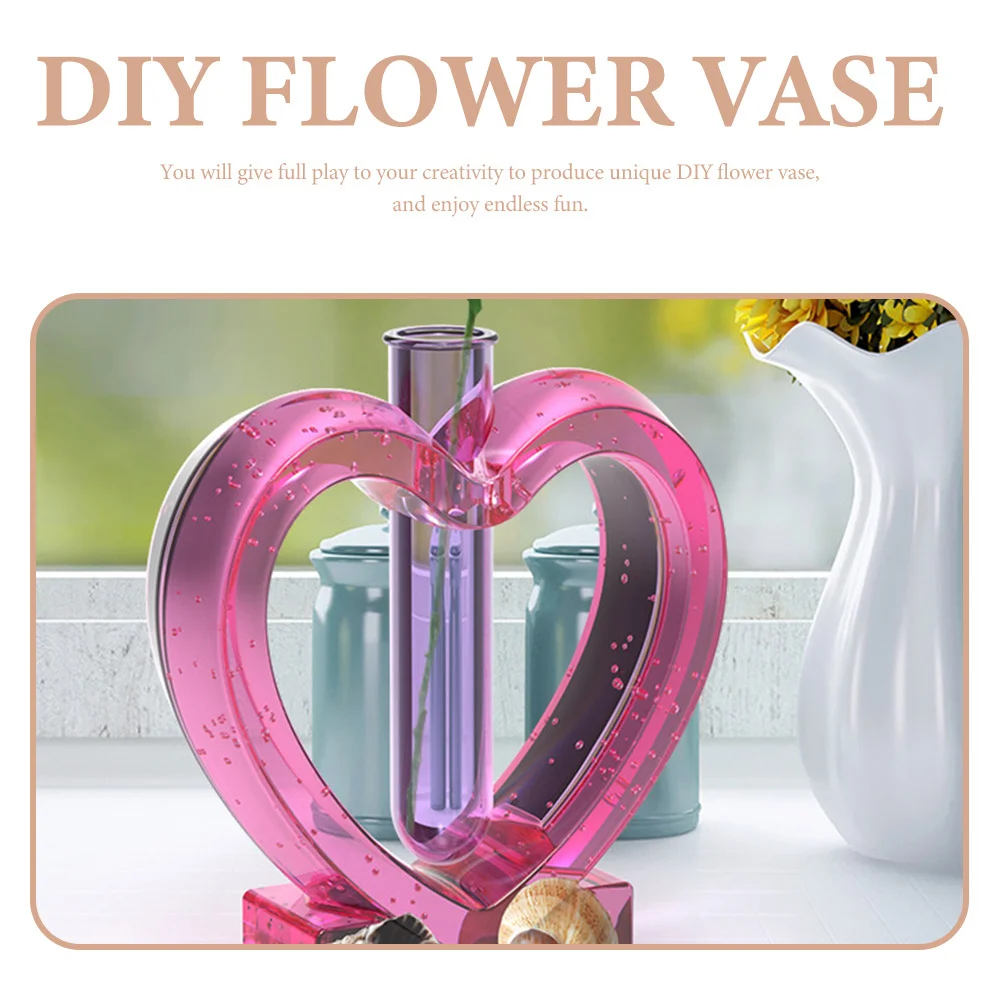 1Set Reusable Vase Mold DIY Hydroponic Vase Kit Increase Kids Ability Unique Design DIY Silicone Planter Mold