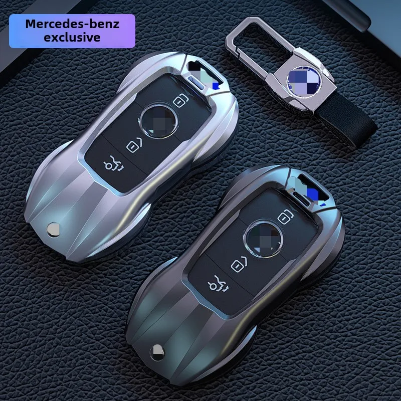 

For Mercedes-Benz E300l C260l A200l Glc300l Gle Glb Car Key Protective Case Key Bag Keychain Car Supplies Personalized Gifts New