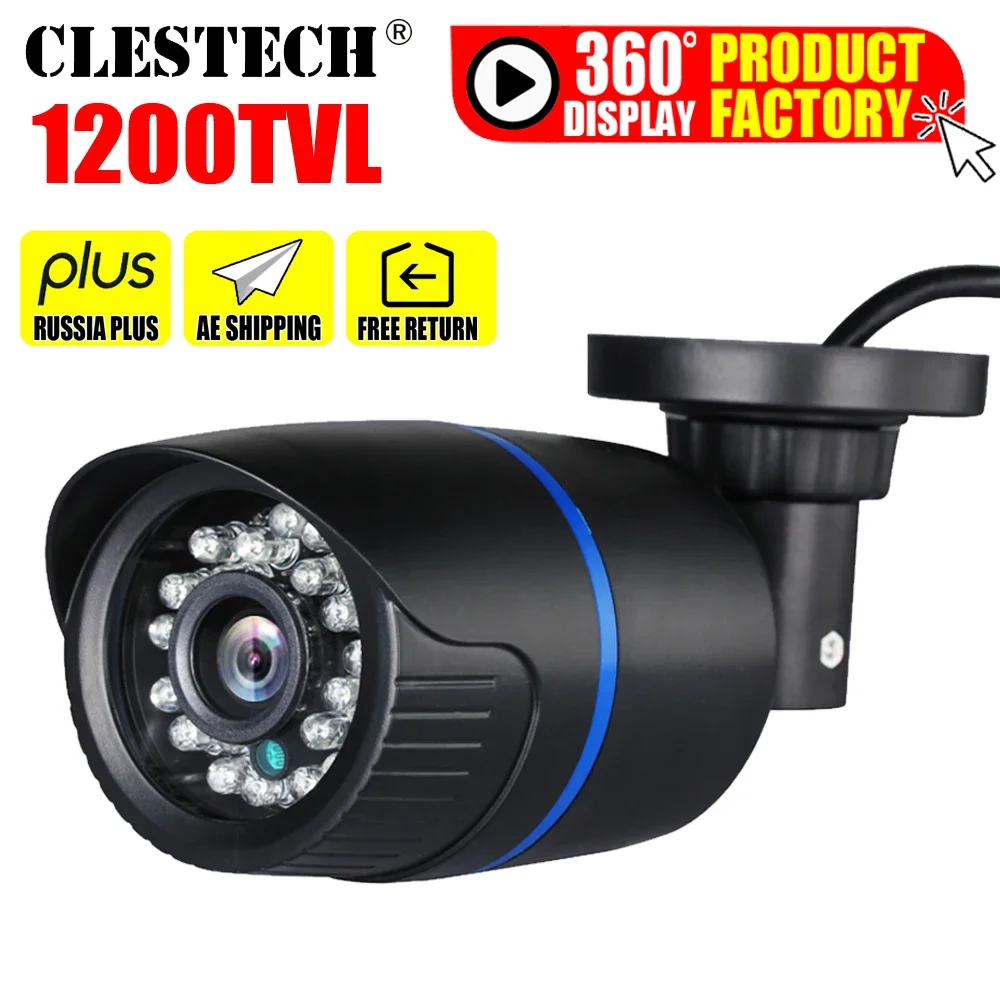 Hd Real 1200tvl Beveiliging Bewaking Mini Cctv Camera Cvbs Analoog Buiten Waterdicht Ip66 Infrarood Nachtzicht Kleur Vidicon