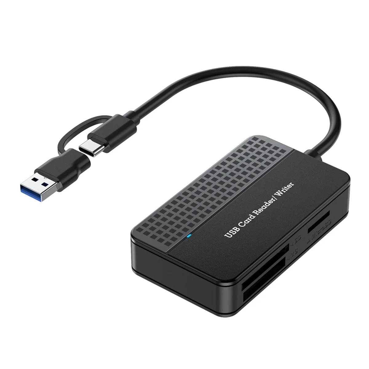 

Reader 4-In-1, TF SD MS CF Card Reader Multi Card Adapter External for Computer Camera USB C & USB 3.0 Interface