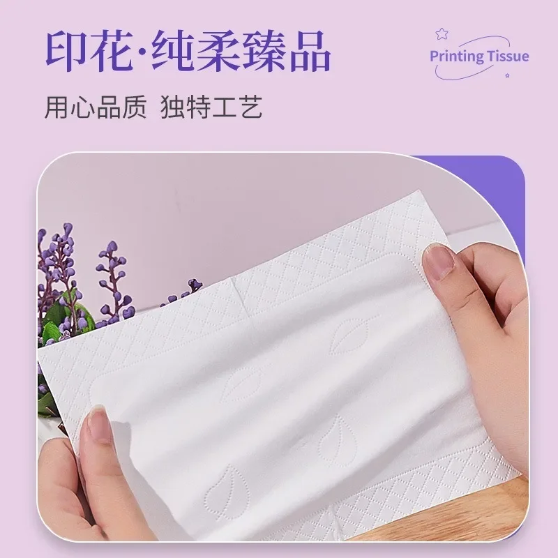 10Packs Thicken Extractable Paper Towels Virgin Wood Pulp Wettable Facial Tissue Home Restaurant Napkins Disposable Toilet Paper