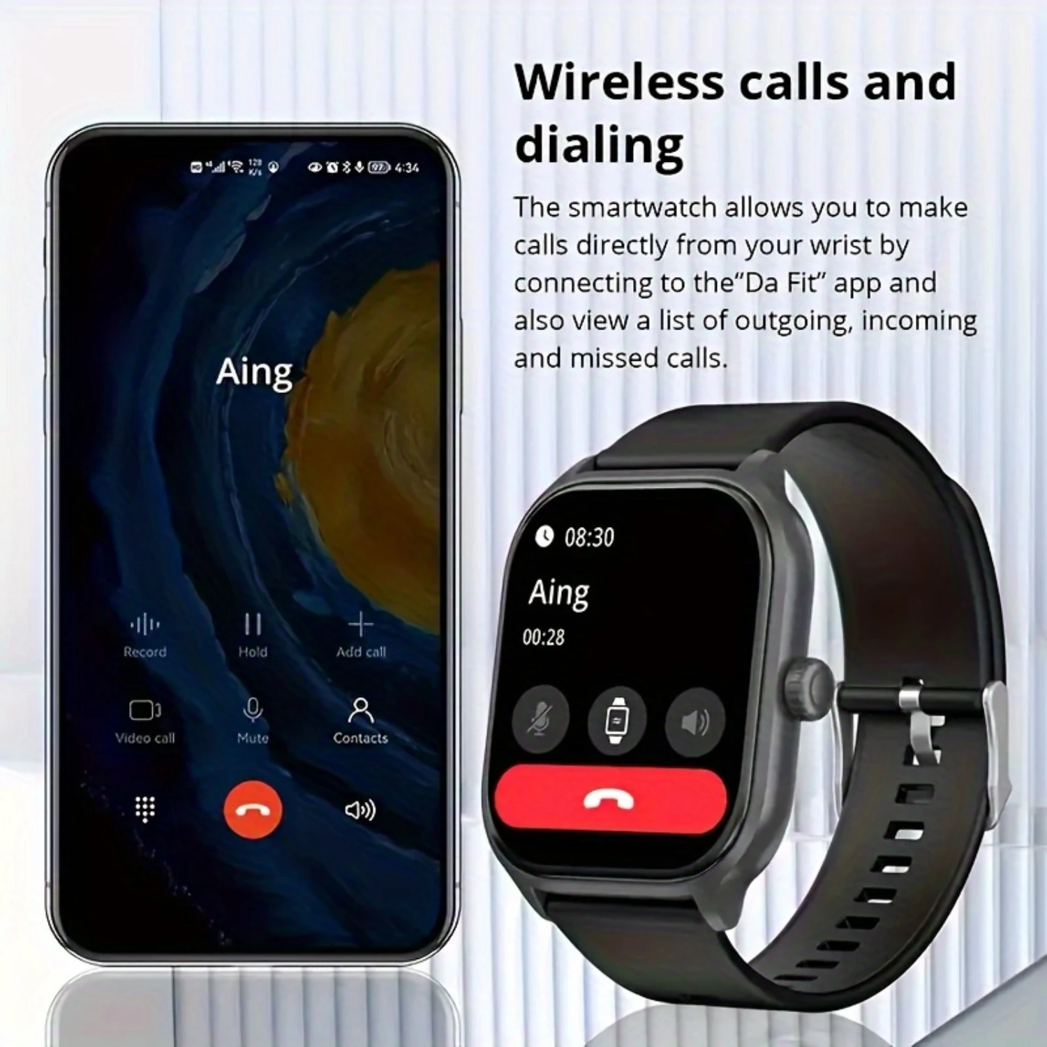 

Men Smart Watch, 5.11cm HD Screen With Wireless Calling, Voice Assistance, Watch For Women Men, With Sleep Monitoring And Multi-