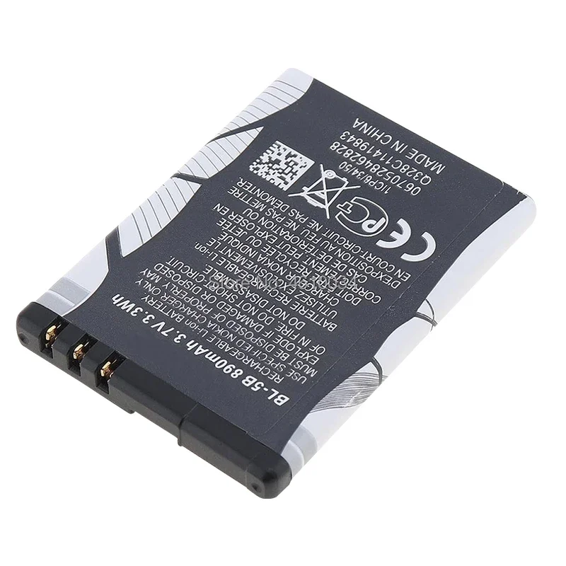 BL-5B-Batería de repuesto de iones de litio recargable integrada, 3,7 V, 890mAh, protección PTC, para Nokia 3220 / 3230