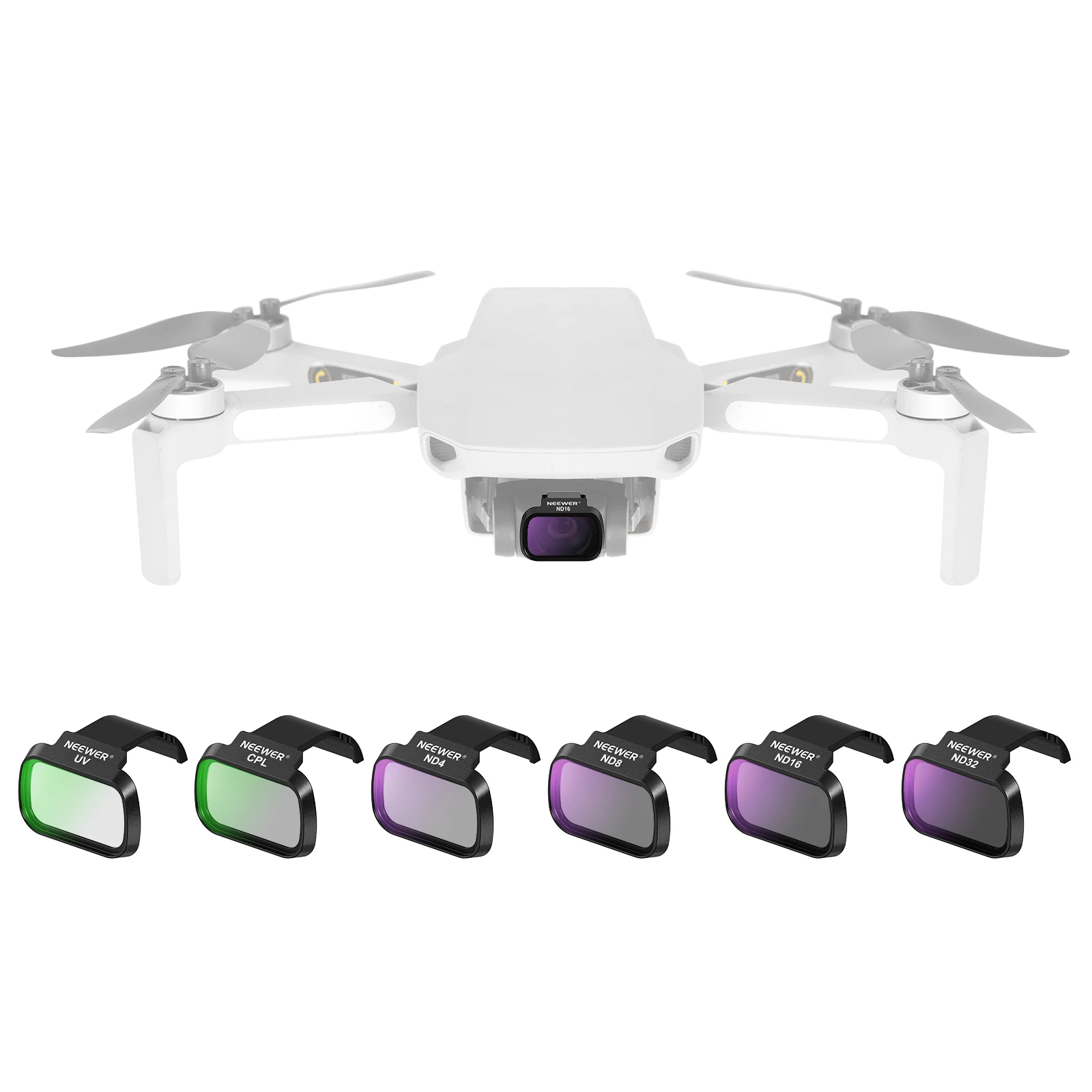 NEEWER – lot de 6 filtres ND CPL pour DJI Mini 4K/2/Mavic/SE/2 SE, accessoires d'objectif de Drone, polarisation circulaire neutre à pression