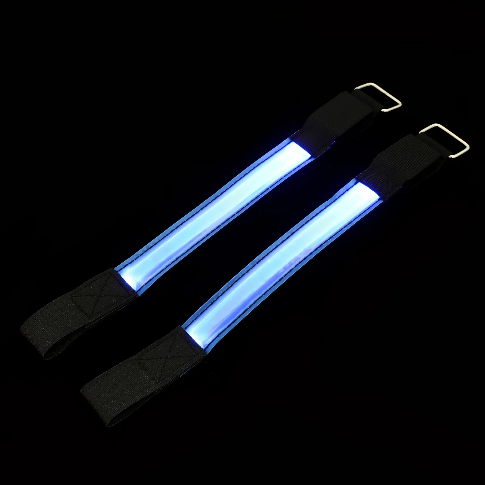 

2 Pcs Luminous Armband LED Armlet Strap Reflective High Visibility Fluorescent Nylon Safety Running