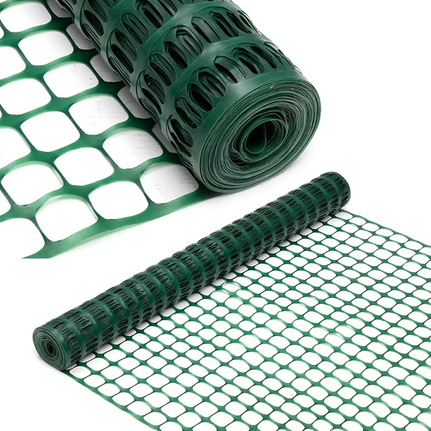 

4x100FT Green Plastic Mesh Fence Roll for Construction, Animal, Garden & Event Barrier